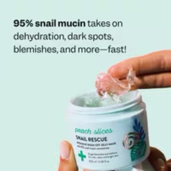 Peach Slices Snail Rescue Intensive Wash-Off Jelly Mask - Picture 6 of 8